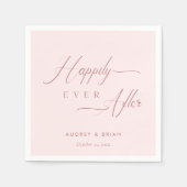 Personalisierte Rose Goldblush-Hochzeit Serviette (Vorderseite)