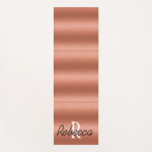 Personalisierte Rose Goldfokus Monogramm Yoga Mat Yogamatte (Vorderseite)