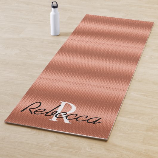 Personalisierte Rose Goldfokus Monogramm Yoga Mat Yogamatte (Beispiel)