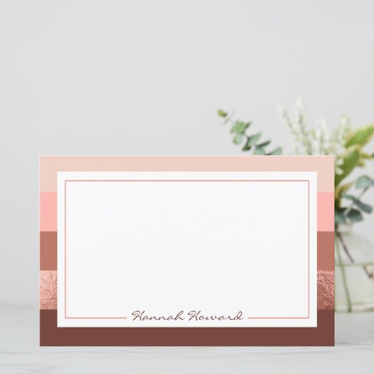 Personalisierte Rose - Goldgestanztes Papier (Stehend Vorderseite)