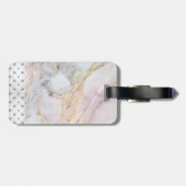 Personalisierte Rose Goldmarmor Gepäckmarke Gepäckanhänger (Rückseite horizontal)