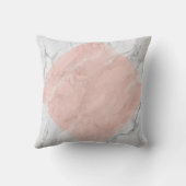 Personalisierte Rose Goldmarmorkissen Kissen (Rückseite)