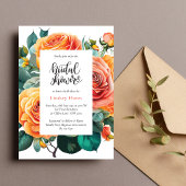 Personalisierte Rose Grünpflanzen Brautparty Einladung