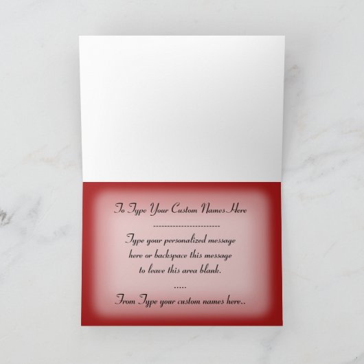 Personalisierte Rose Grußkarte Hochzeitkarte Karte (Innenseite)