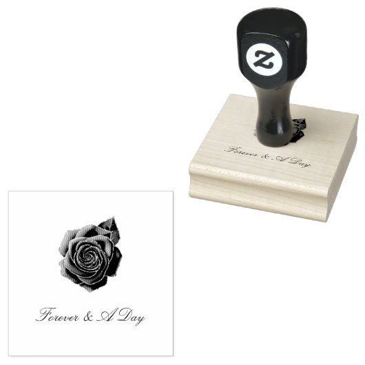 Personalisierte Rose Gummistempel (Stempel)