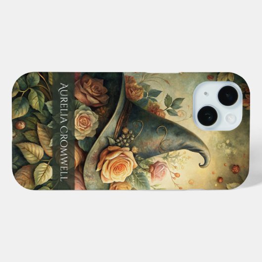 Personalisierte Rose Hexenhut-Handy-Fall Case-Mate iPhone Hülle (Rückseite (Horizontal))