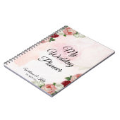 Personalisierte Rose Hochzeitsplaner Notebook Notizblock (Linke Seite)