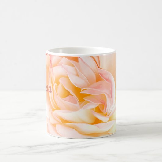 Personalisierte Rose Kaffeetasse (Mittel)