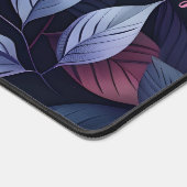 Personalisierte Rose, Lavendel, blaue Blätter Schr Schreibtischunterlage (Ecke)