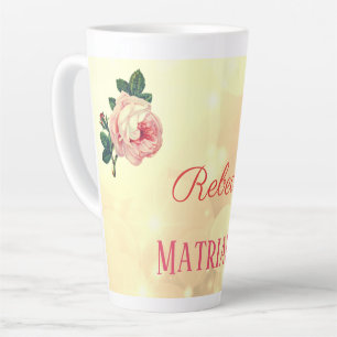 Personalisierte Rose Milchtasse