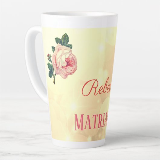 Personalisierte Rose Milchtasse (Linke Ecke)
