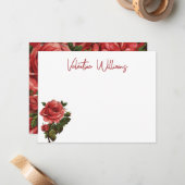 Personalisierte Rose Mitteilungskarte (Vorderseite/Rückseite Beispiel)