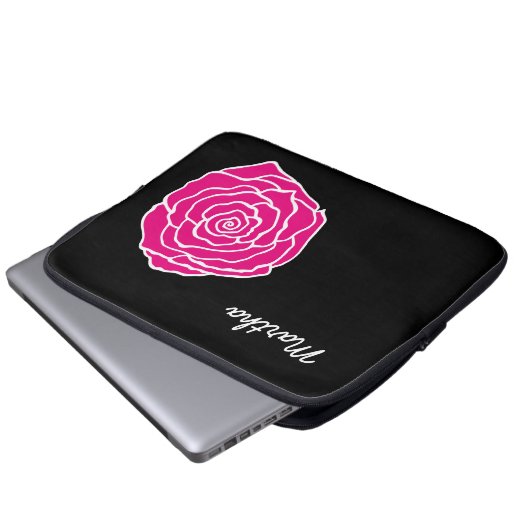 Personalisierte Rose Notebook-Gehäuse Laptopschutzhülle (Vorne Knopf)