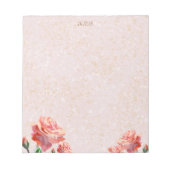 Personalisierte Rose Notepad Notizblock (Vorderseite)