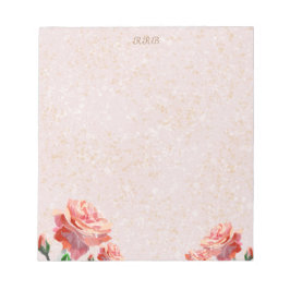Personalisierte Rose Notepad Notizblock