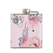 Personalisierte Rose Pastell Flachmann (Rückseite)