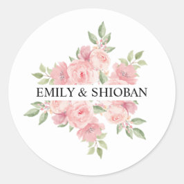 Personalisierte Rose Runder Aufkleber