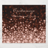 Personalisierte Rose Schaumweinetikett (Einzelnes Label)