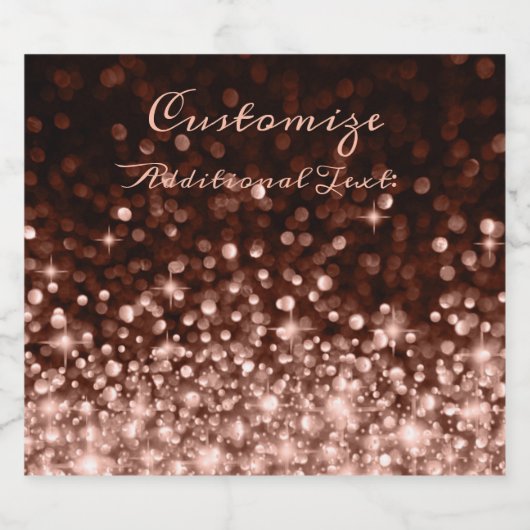 Personalisierte Rose Schaumweinetikett (Einzelnes Label)