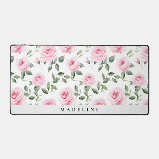 Personalisierte Rose Schreibtischunterlage (Vorderseite)