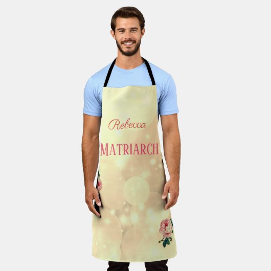 Personalisierte Rose Schürze (Getragen)
