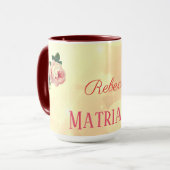 Personalisierte Rose Tasse (Vorderseite Links)