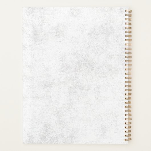 Personalisierte Rose, Tinte & Zeitplaner Planer (Rückseite)