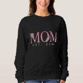 Personalisierte Rose Wasserfarbene Mama Mutter Sweatshirt (Vorderseite)