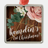 Personalisierte Rose XMAS Ornament Geometrische Ga (Vorne)
