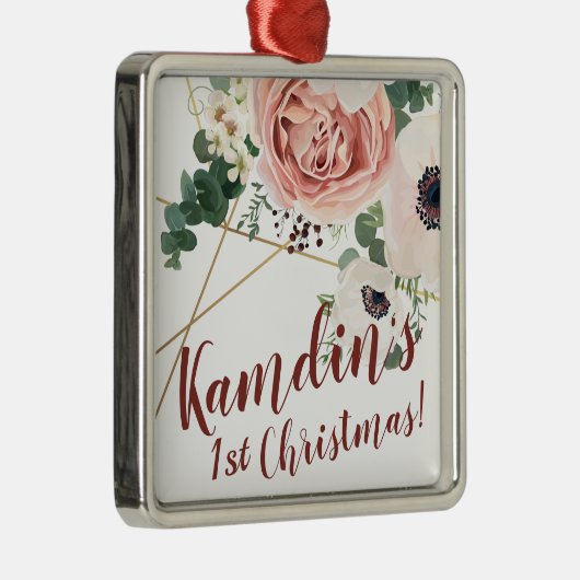 Personalisierte Rose XMAS Ornament Geometrische Ga (Rechts)