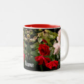 Personalisierte Rose Zweifarbige Tasse (VorderseiteRechts)