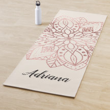Personalisierte Roségold-Natur-Mandala