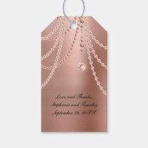 Personalisierte Roségold-Perlen-Diamant-Bling-Hoch