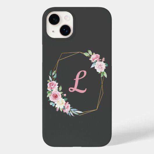Personalisierte Rosen auf Grau Case-Mate iPhone Hülle (Rückseite)