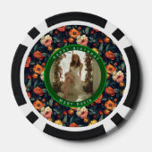Personalisierte Rosen-Blumen-Geburtstagsgrüße Pokerchips (Rückseite)
