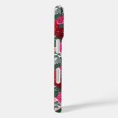 Personalisierte Rosen Blumen iPhone Hülle mit Name (Rückseite / Rechts)