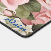 Personalisierte Rosen Blumenmatte Schreibtischunterlage (Ecke)