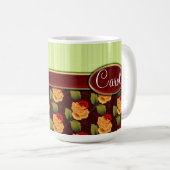 Personalisierte Rosen-Kaffee-Tasse Kaffeetasse (VorderseiteRechts)
