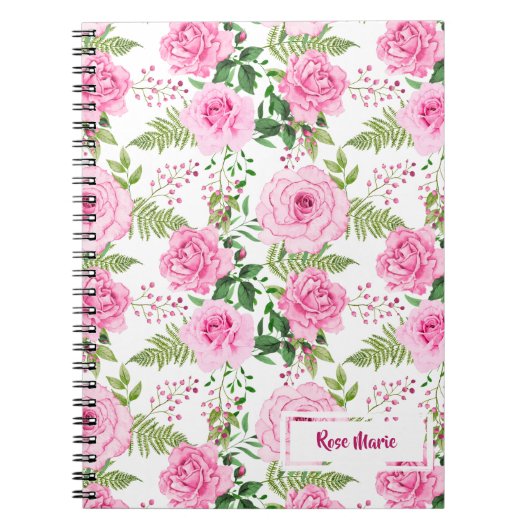 Personalisierte Rosen Notizblock (Vorderseite)