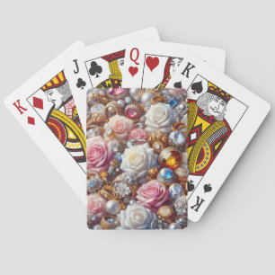 Personalisierte Rosen- & Schmuck-Spielkarten Spielkarten