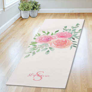 Personalisierte Rosen Yogamatte
