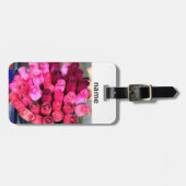 personalisierte Rosenblütenmarke Gepäckanhänger (Vorderseite horizontal)