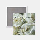 Personalisierte Rosenhochzeit Magnet (Vorderseite/Rückseite)