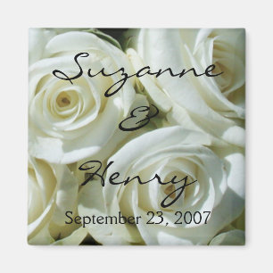 Personalisierte Rosenhochzeit Magnet