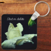 Personalisierte Rosenknospe-Blume Schlüsselanhänger (Rückseite)