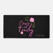 Personalisierte Rosenschmuck Schreibtischunterlage (Vorderseite)