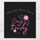 Personalisierte Rosenschmuck Weinetikett (Einzelnes Label)