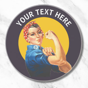 Personalisierte Rosie the Riveter Custom Vintage Getränkeuntersetzer