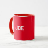 Personalisierte Rot-Combo-Stil-Tasse Tasse (Vorderseite Links)