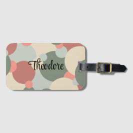 Personalisierte rot-grüne Moleküle Gepäckmarke Gepäckanhänger